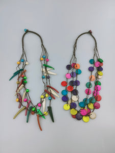 Colorful Coconut Shell Necklace