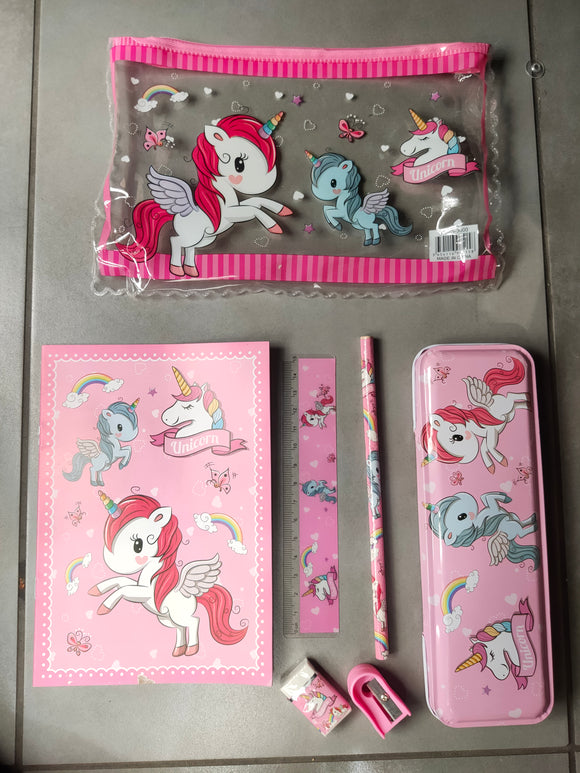 7pc Kids Stationery Set  Unicorn