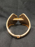 Gold Clamp Contrast Glitter Bangle