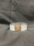 Gold Clamp Contrast Glitter Bangle