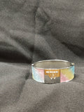 Gold Clamp Contrast Glitter Bangle