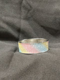 Gold Clamp Contrast Glitter Bangle