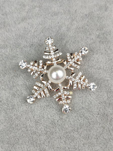 Diamante Pearl Brooch