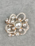 Diamante Pearl Brooch