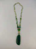 Hand Beaded Long Gemstone Necklace