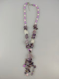 Hand Beaded Long Gemstone Necklace