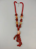 Hand Beaded Long Gemstone Necklace