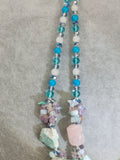 Hand Beaded Long Gemstone Necklace