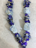 Hand Beaded Long Gemstone Necklace