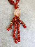 Hand Beaded Long Gemstone Necklace