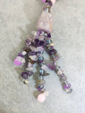 Hand Beaded Long Gemstone Necklace