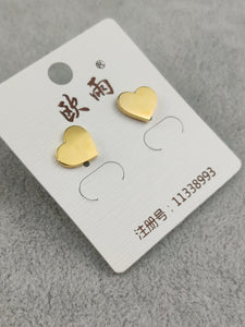 Gold Stainless Steel Stud Earrings