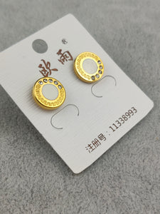 Gold Stainless Steel Stud Earrings