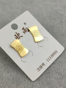 Gold Stainless Steel Stud Earrings