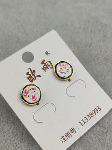 Gold Stainless Steel Stud Earrings