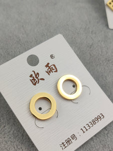 Gold Stainless Steel Stud Earrings