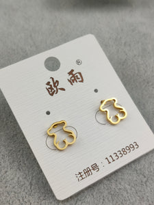 Gold Stainless Steel Stud Earrings