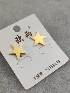 Gold Stainless Steel Stud Earrings