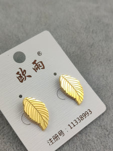 Gold Stainless Steel Stud Earrings