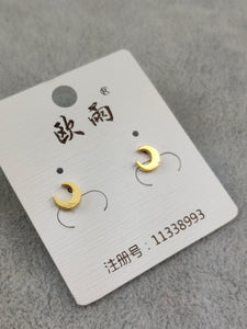 Gold Stainless Steel Stud Earrings