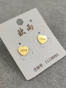 Gold Stainless Steel Stud Earrings