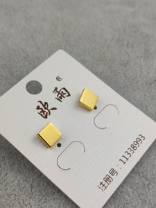 Gold Stainless Steel Stud Earrings