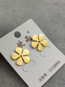 Gold Stainless Steel Stud Earrings