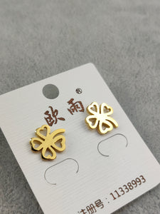 Gold Stainless Steel Stud Earrings