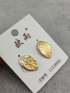 Gold Stainless Steel Stud Earrings