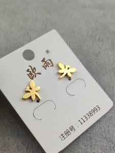 Gold Stainless Steel Stud Earrings