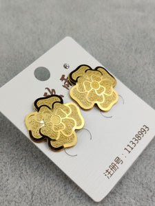 Gold Stainless Steel Stud Earrings