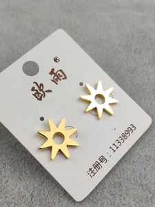 Gold Stainless Steel Stud Earrings