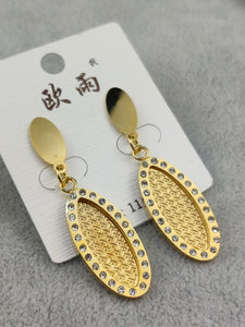 Gold Stainless Steel Stud Earrings