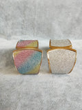 Gold Clamp Contrast Glitter Bangle (BAB106)