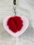 Cute Mini Bag Keychain/keyring/coin purse keyring/Fluffy Heart