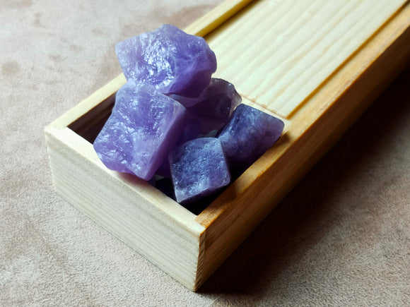 10pc raw Gemstones Amethyst without box