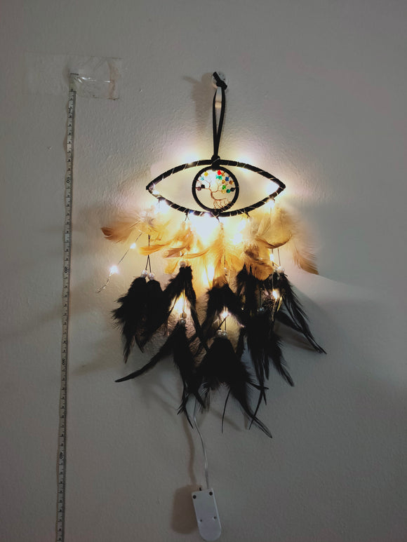 Dream catcher with light