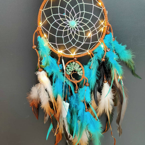 Dream catcher  17cm with light / crystal lifetree